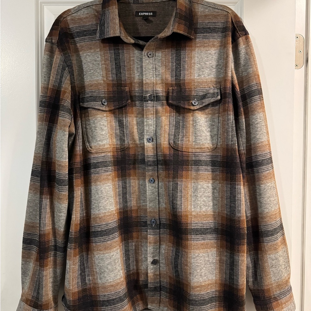 Express Men's Shirt - Flannel - plaid button down